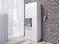 Vitrína I levá SILKE Bílá - Colorado Beton