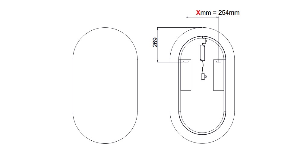 Koupelnové zrcadlo LED APOLLO