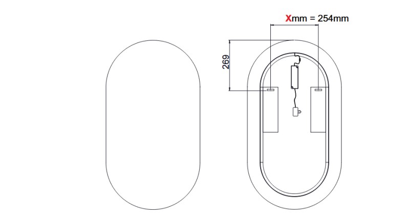 Koupelnové zrcadlo LED APOLLO