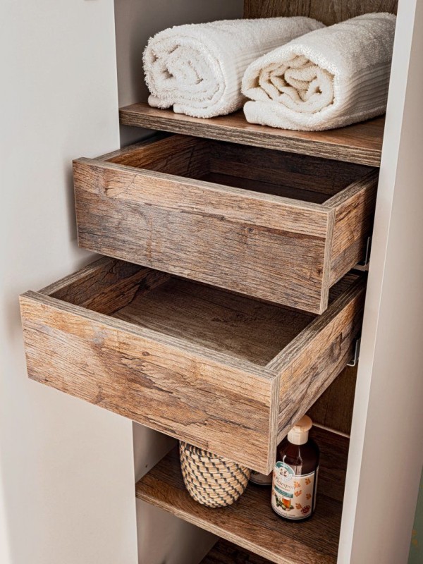 Koupelnová skříňka SANTA FEE ŠEDÁ 80-01 - vysoká