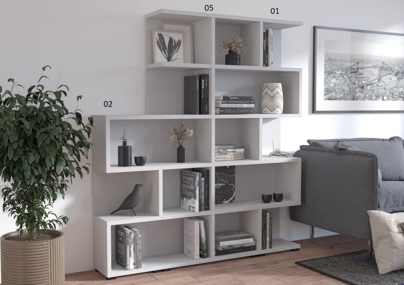 Regál MORA 01 světle šedý