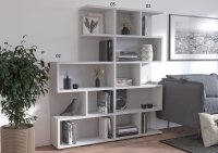 Regál MORA 01 světle šedý