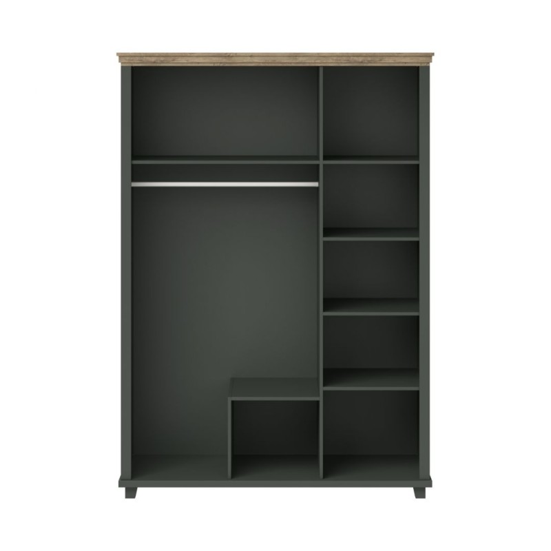 Šatní skříň I EVORA Dub lefkas - zelená