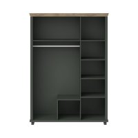 Šatní skříň I EVORA Dub lefkas - zelená