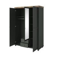 Šatní skříň I EVORA Dub lefkas - zelená