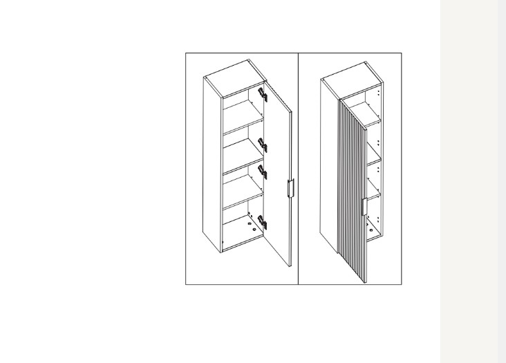 Koupelnová skříňka ADELLE ČERNÁ 80-01 - vysoká