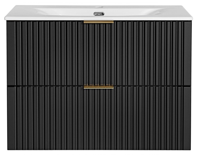 Koupelnová skříňka ADELLE ČERNÁ 82-80 - pod umyvadlo 80