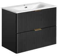 Koupelnová skříňka ADELLE ČERNÁ 82-80 - pod umyvadlo 80