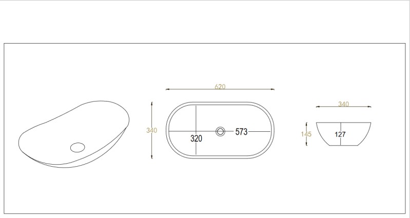 Umyvadlo na desku UN LENA MB 2