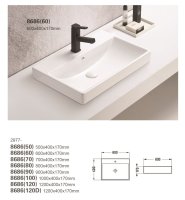 Umyvadlo na desku UN RITA GW 60