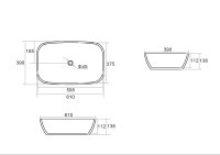Umyvadlo na desku UN MEGI MW 13
