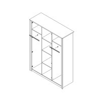 Šatní skříň Finezia F3 Dub Sonoma čokoláda