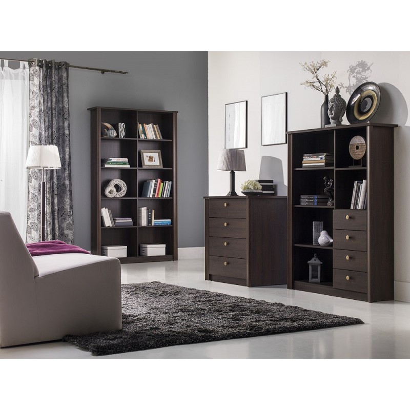 Regál Finezia s šuplíky F11 Dub Sonoma čokoláda