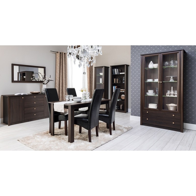 Vitrína Finezia F22 Dub Sonoma čokoláda