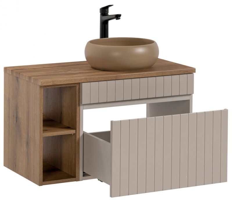 Koupelnová skříňka IKONIC KAŠMÍR 82-80 - pod umyvadlo 80 + Poličky 81-01