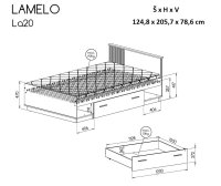 Manželská postel LAMELO 20