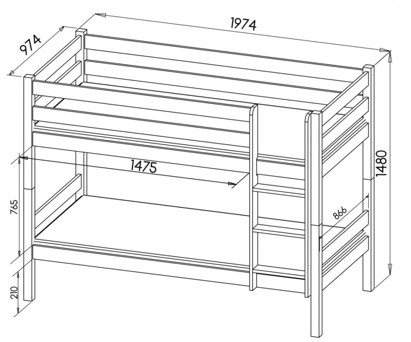 Dětská patrová postel OLAF