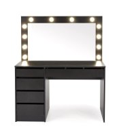 Toaletní stolek HOLLYWOOD XL ČERNÝ