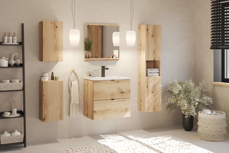 Koupelnová skříňka NOVA DUB 82-80 2D - pod umyvadlo 80