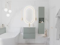 Koupelnová skříňka LINE ŠALVĚJ 82-50 2S - pod umyvadlo 50