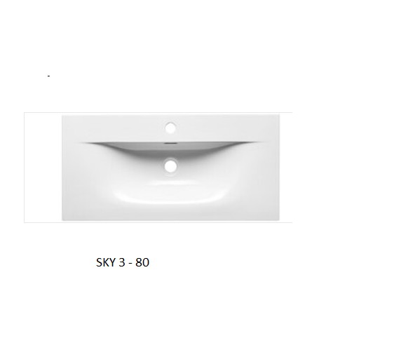 Koupelnová skříňka NOVA ČERNÁ 82-80 2D - pod umyvadlo 80