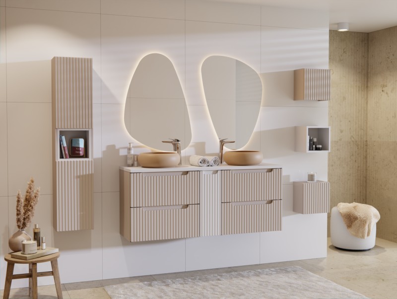 Koupelnová skříňka NOVA KAŠMÍR 83-27 Q - závěsná