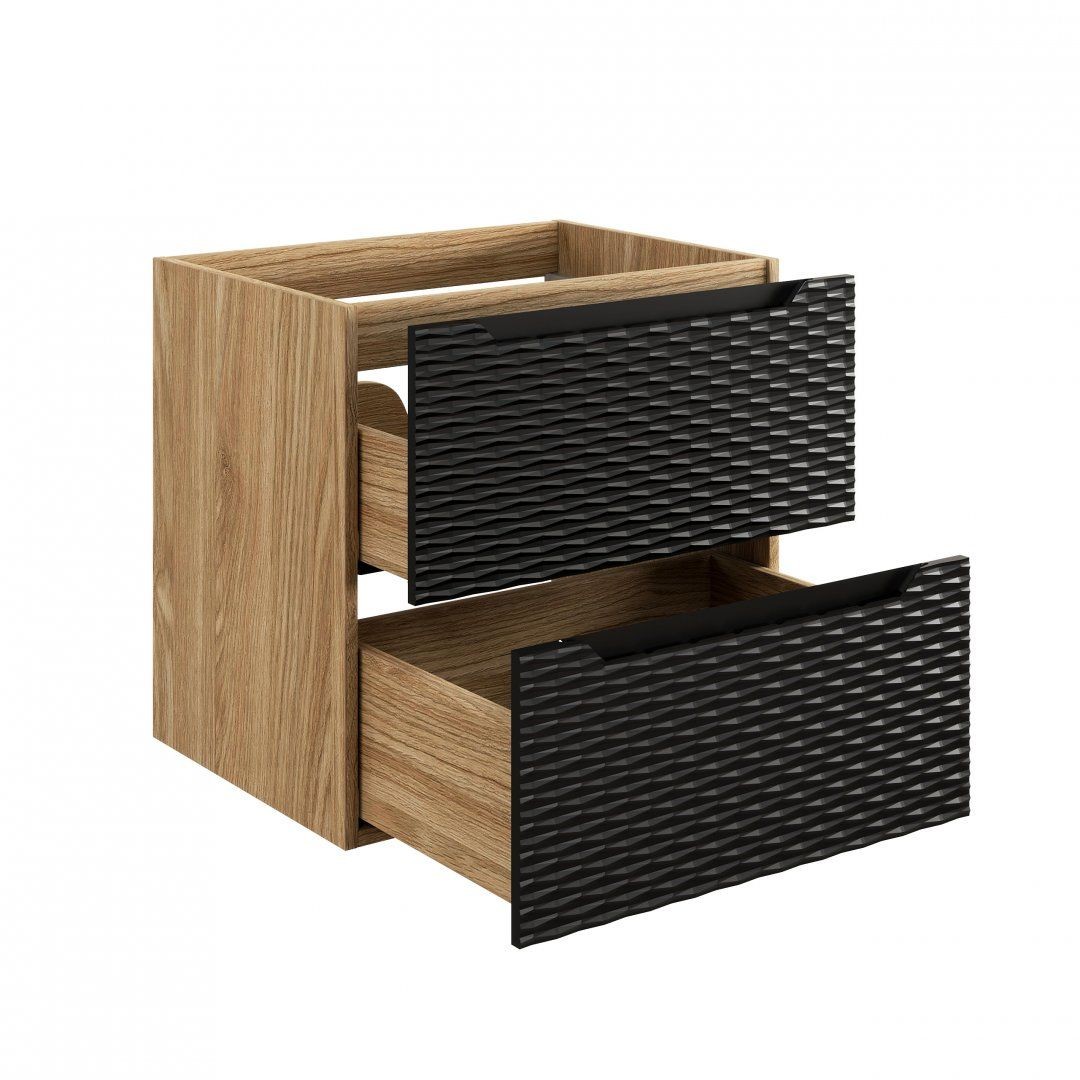 Koupelnová skříňka OCEAN ČERNÁ 82-70 2S - pod umyvadlo 70