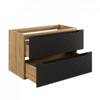 Koupelnová skříňka OCEAN ČERNÁ 82-90 2S - pod umyvadlo 90