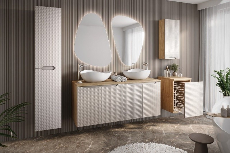 Koupelnová skříňka LUXOR BÉŽOVÁ 82-60 2S - pod umyvadlo 60