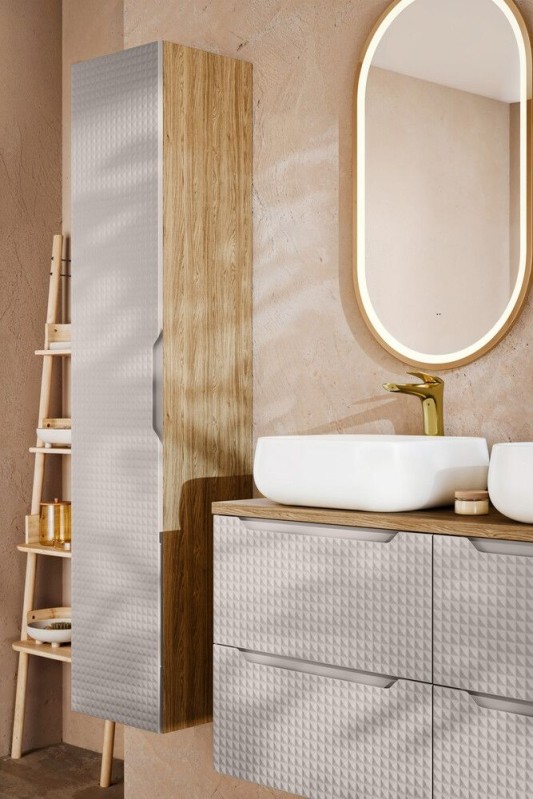 Koupelnová skříňka LUXOR BÉŽOVÁ 82-80 2S - pod umyvadlo 80