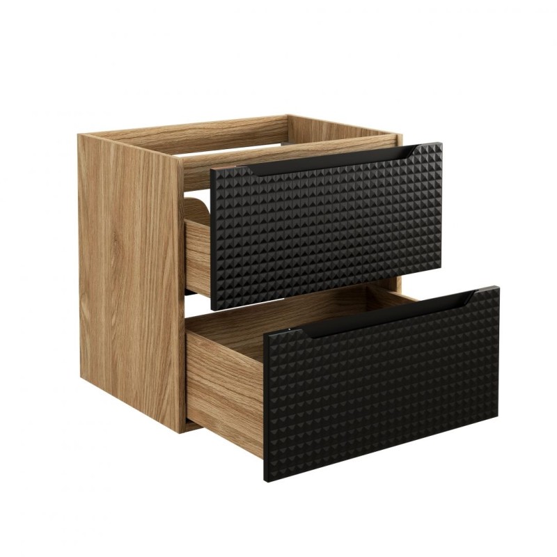 Koupelnová skříňka LUXOR ČERNÁ 82-60 2S - pod umyvadlo 60