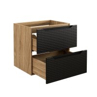 Koupelnová skříňka LUXOR ČERNÁ 82-60 2S - pod umyvadlo 60