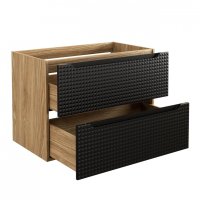 Koupelnová skříňka LUXOR ČERNÁ 82-80 2S - pod umyvadlo 80