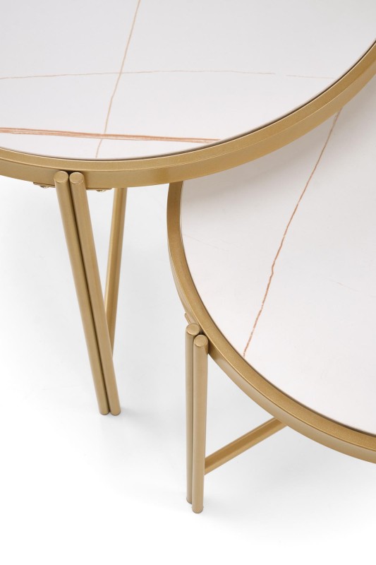 Set konferenčních stolků FATIMA  bílá