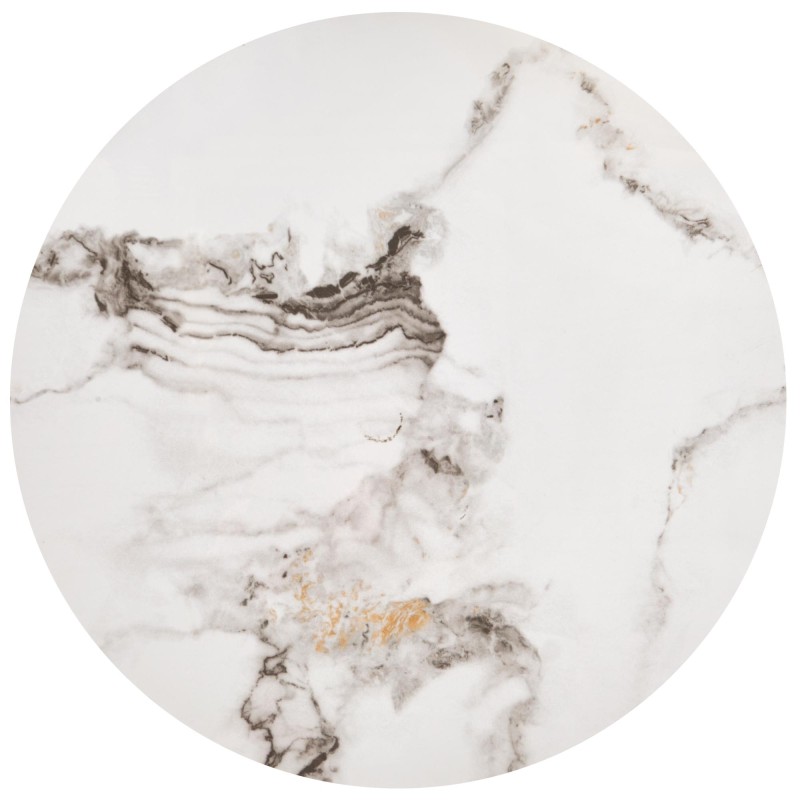 Set konferenčních stolků GILDA bílý mramor/černá