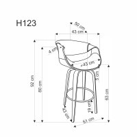 Barová židle H123 černá