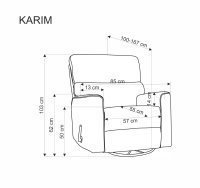 Relaxační křeslo KARIM béžová