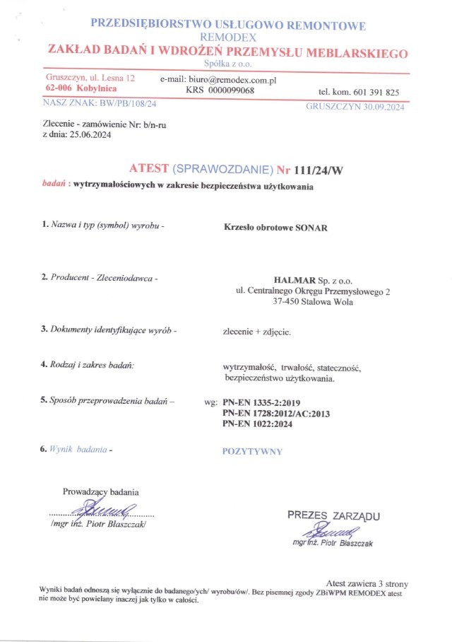 Kancelářské křeslo SONAR