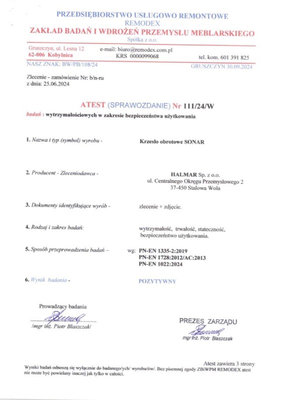 Kancelářské křeslo SONAR