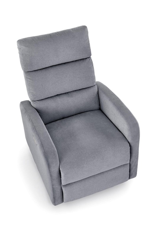 Křeslo ušák CARINIO šedé