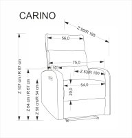 Křeslo ušák CARINIO šedé