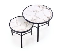 Set konferenčních stolků FATIMA  bílá/černá