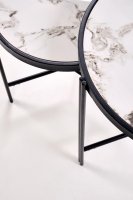 Set konferenčních stolků FATIMA  bílá/černá