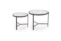 Set konferenčních stolků FATIMA  bílá/černá