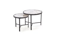 Set konferenčních stolků FATIMA  bílá/černá