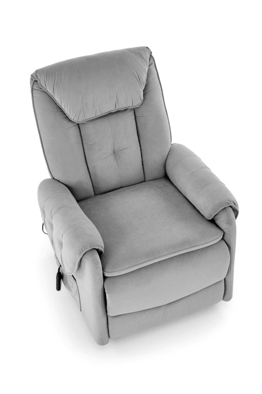 Křeslo ušák HORTON šedé