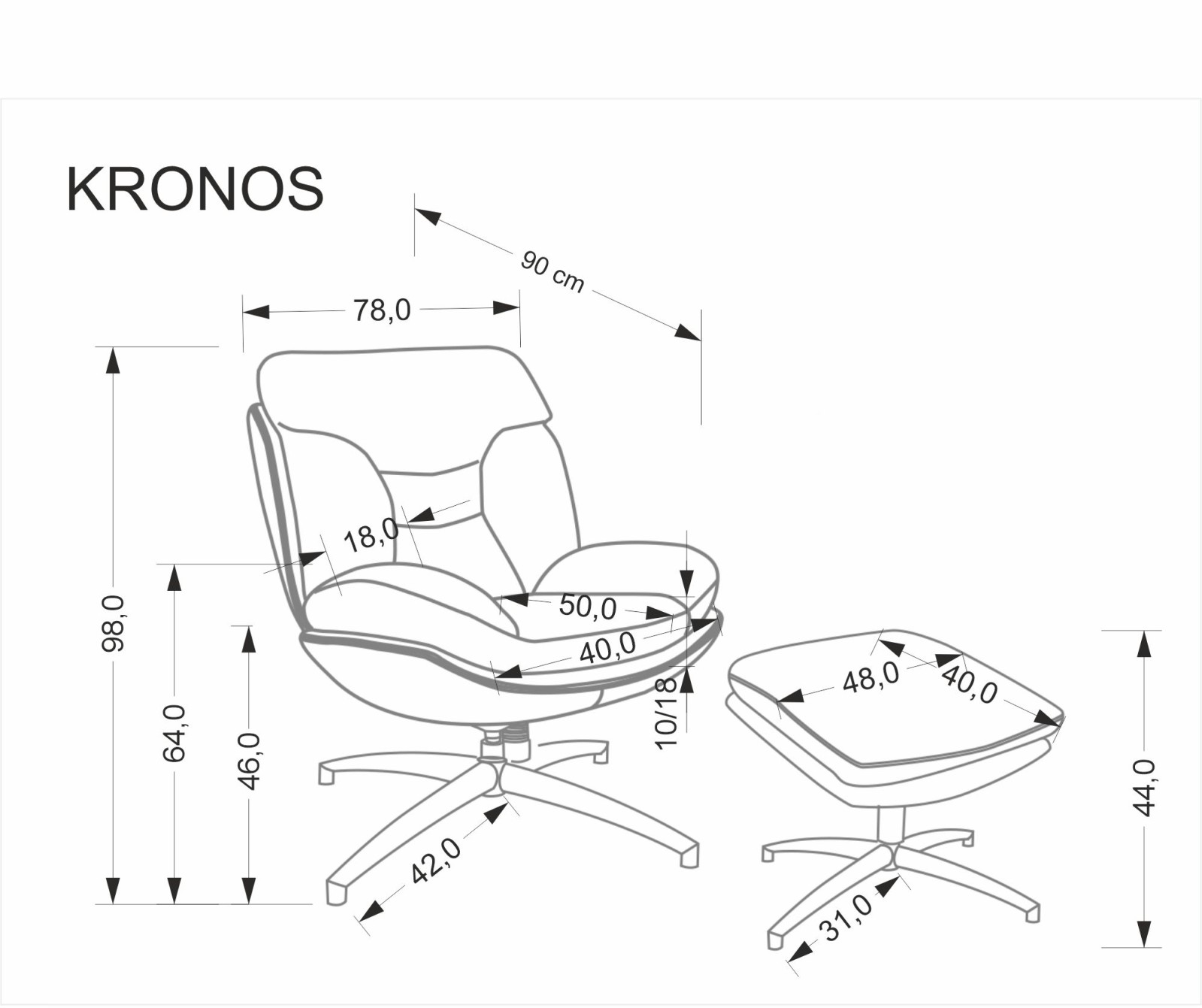 Křeslo KRONOS béžová