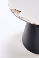 Konferenční stolky MAGNETA set 2ks bílý mramor/černá