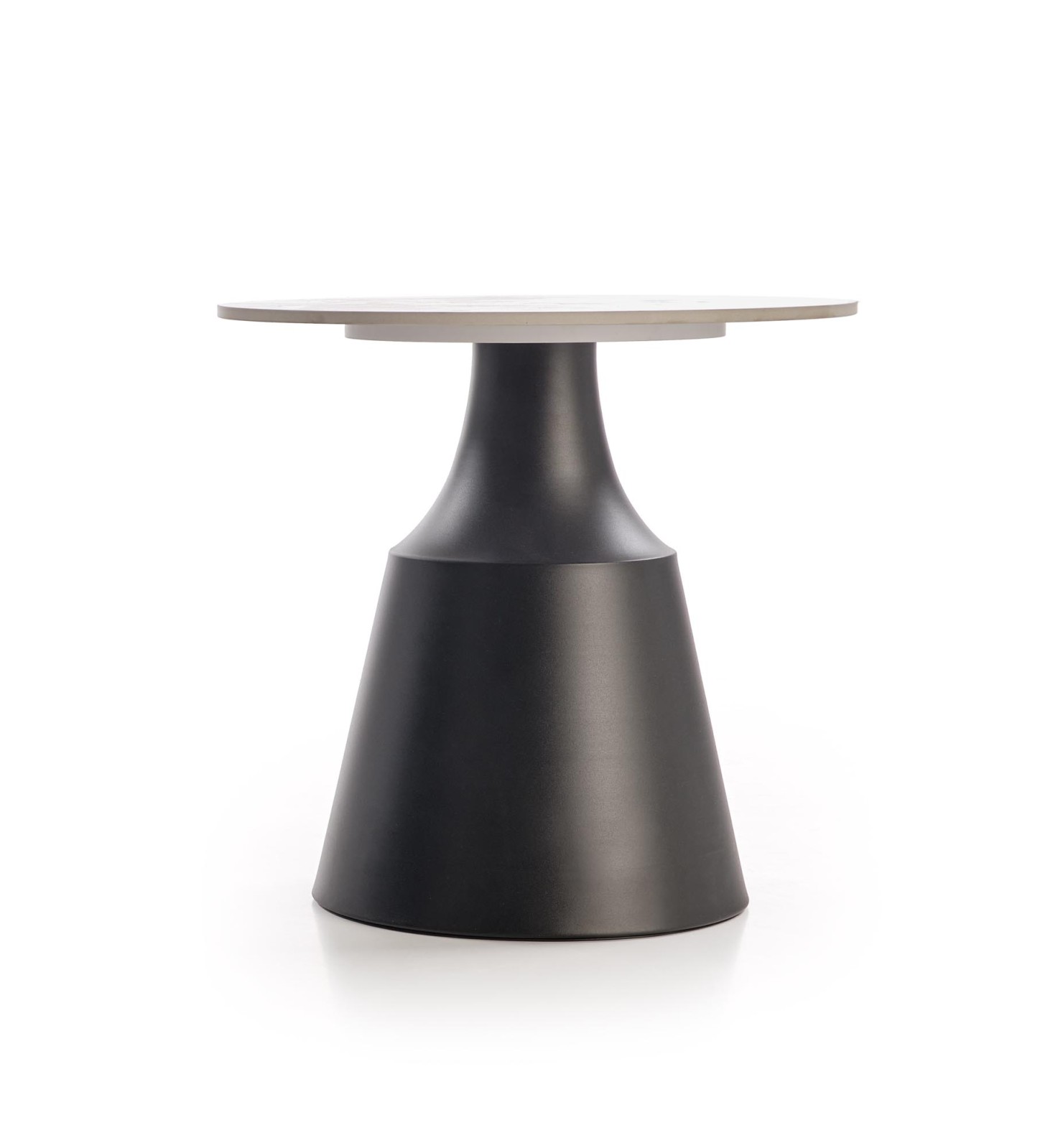 Konferenční stolky MAGNETA set 2ks bílý mramor/černá