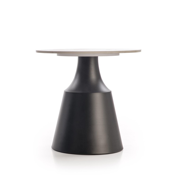 Konferenční stolky MAGNETA set 2ks bílý mramor/černá